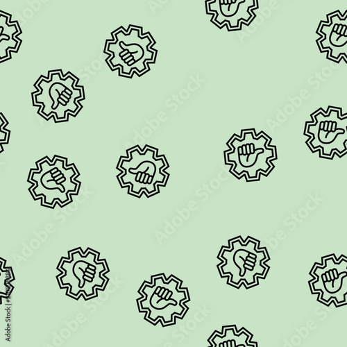 Fotografía hassle free operation vector line seamless pattern hassle free operation sign il
