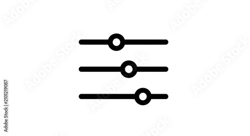 Control sliders icon, settings adjustment, graphic interface element
