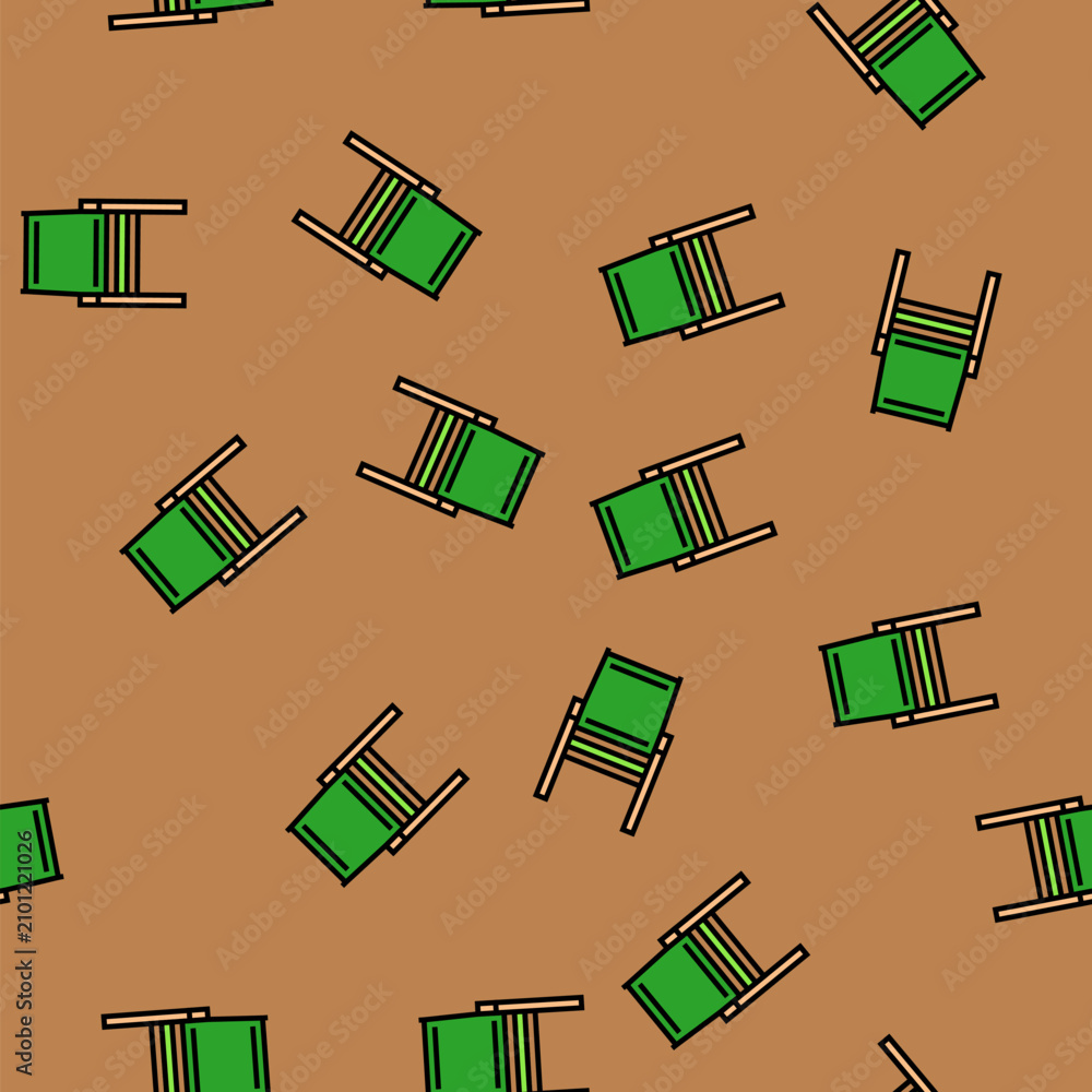 Obraz premium patio chair outdoor furniture vector seamless pattern patio chair outdoor furniture sign illustration