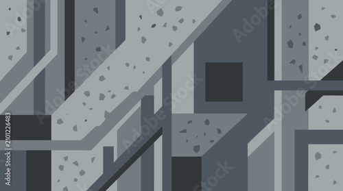 Rough gritty concrete wall texture rendered in cool grey tones with realistic stone surface details perfect for industrial backgrounds architectural visuals and modern urban design compositions