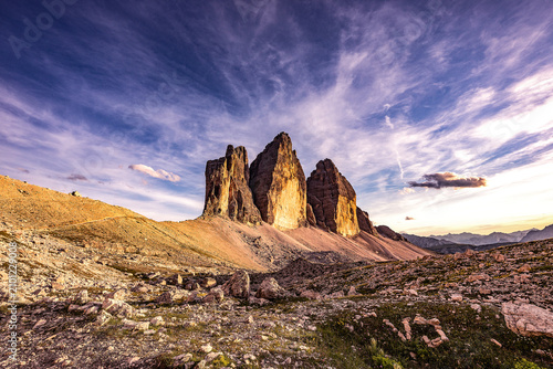 Jedno z bardziej znanych miejsc we włoskich Dolomitach - Tre Cime di Lavaredo