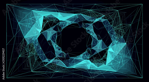 abstract blue polygon background