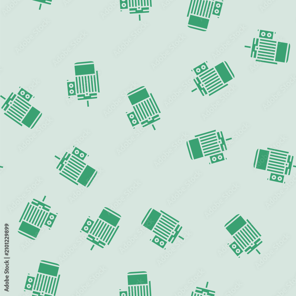 Fototapeta premium electric motor electrical engineer vector glyph seamless pattern electric motor electrical engineer sign illustration