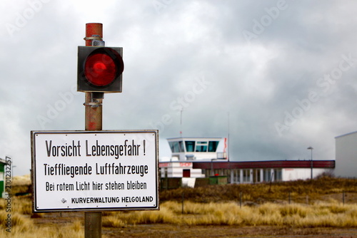 Ampel am Flugplatz Düne (Helgoland)