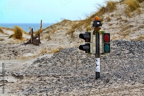 Ampel am Flugplatz Düne (Helgoland)