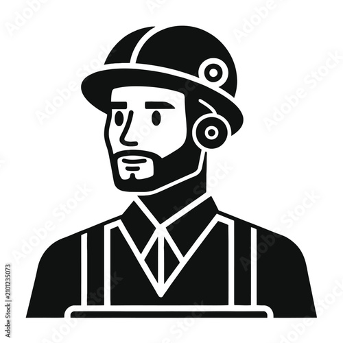 Foto Translator Silhouette Vector Icon Bold Geometric Design
