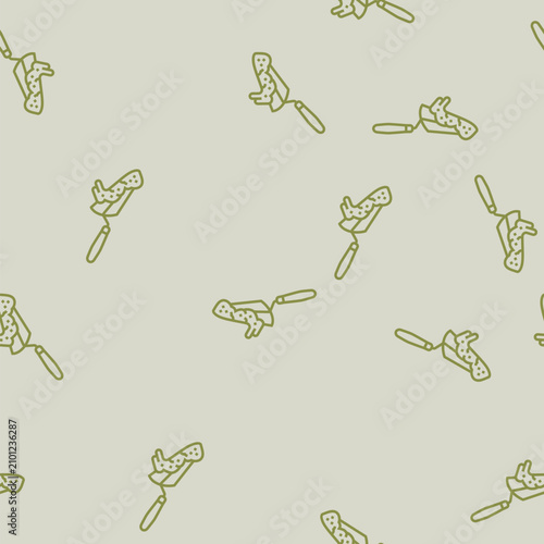 Foto trowel cement concrete vector line seamless pattern trowel cement concrete sign