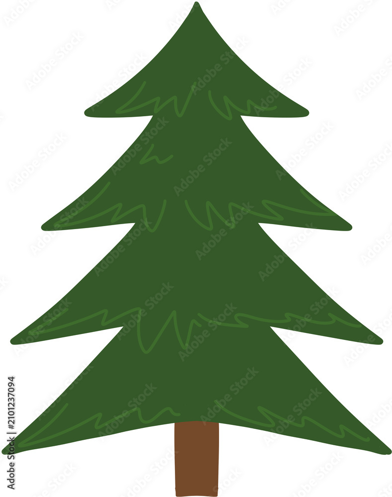 Obraz premium christmas tree vector illustration