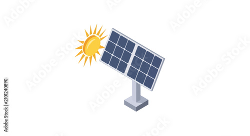 Canvastavla Solar panel array absorbing sunlight for renewable energy generation