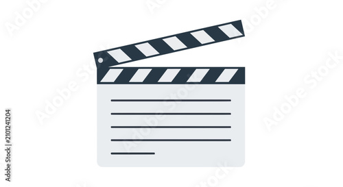 Classic movie clapperboard for film production and cinema