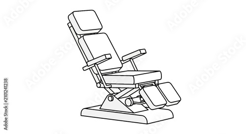 Adjustable medical examination chair for healthcare clinics