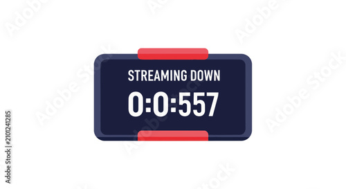 Streaming countdown timer interface for live broadcast