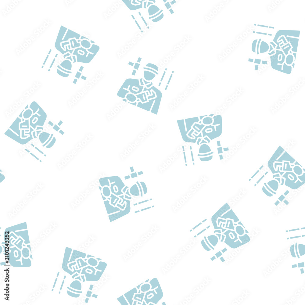 Obraz premium plumber maintenance vector glyph seamless pattern plumber maintenance sign illustration