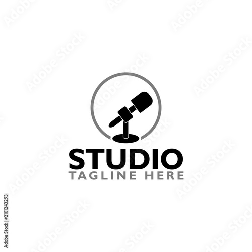 Podcast Studio logo icon isolated on white background
