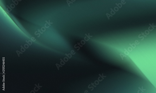 Foto green gradient background diagonally flowing curved shapes and a very smooth tex