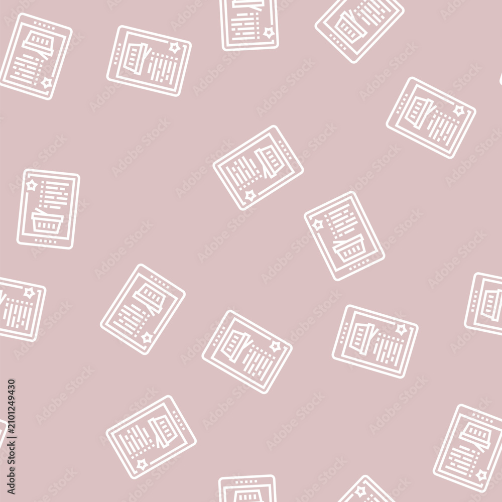 Fototapeta premium wish list vector line seamless pattern wish list sign illustration