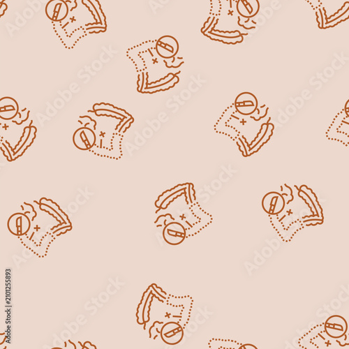 Canvas-taulu bowel resection surgery doctor vector line seamless pattern bowel resection surg