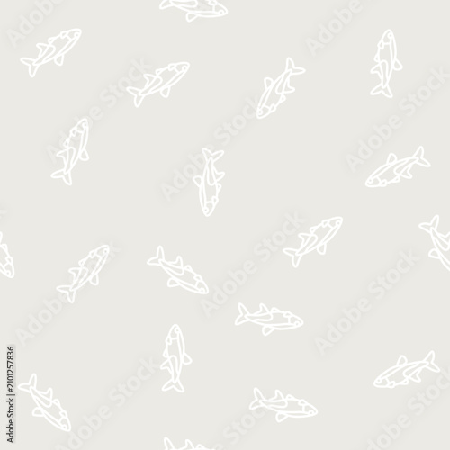 Fotografia tetras aquarium fish vector line seamless pattern tetras aquarium fish sign illu