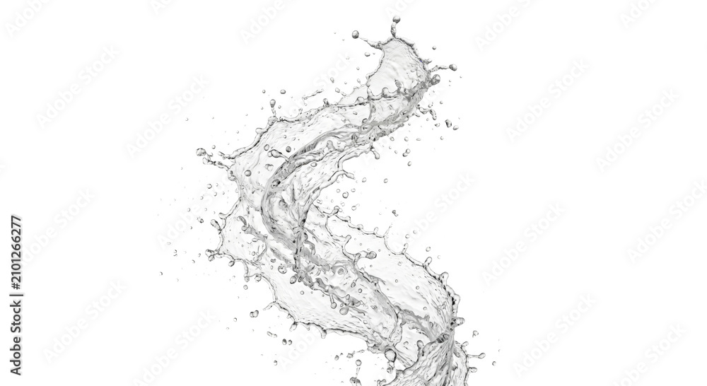 Obraz premium Dynamic water splash frozen in motion with droplets and waves