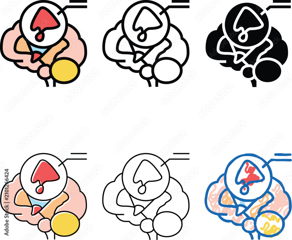 Fototapeta premium hypothalamus simplified endocrinology color icon vector. hypothalamus endocrinology sign. isolated symbol