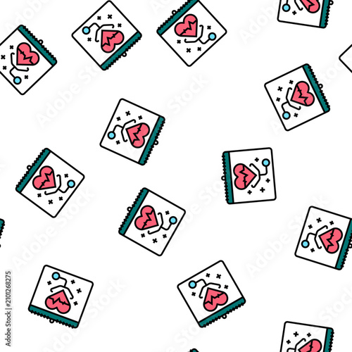 Cuadro en lienzo world health day vector seamless pattern world health day sign illustration