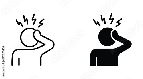Tableau sur toile Headache and Pain Icon