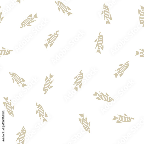 Quadro em tela african cichlids vector glyph seamless pattern african cichlids sign illustratio