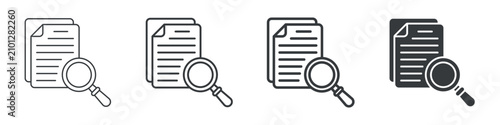 Systematic Review Different Icon Set Simple Style Collection