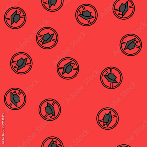 Canvas-taulu school dropout vector seamless pattern school dropout sign illustration