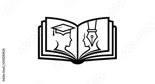 Education Learning Icon Graduate Student.
