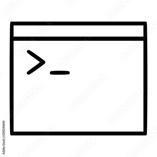 Obraz na plátně Terminal Window Command Prompt Vector Icon