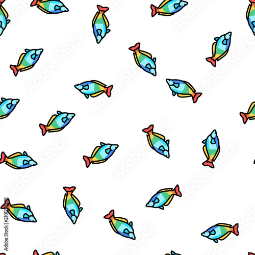 Bild auf Leinwand rainbowfish aquarium fish vector seamless pattern rainbowfish aquarium fish sign
