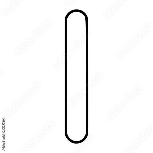 Bild auf Leinwand Minimalist vector icon illustration of a tongue depressor medical examination to