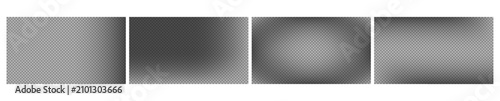 Set of dark transparent gradient overlays