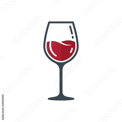 Foto Red wine in a glass.