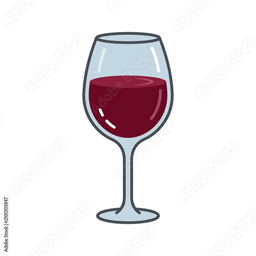 Bild auf Leinwand Red wine in a glass.