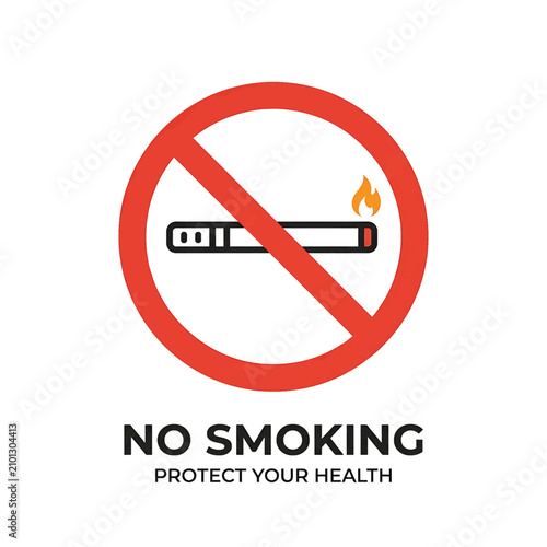 Obraz na płótnie No Smoking Warning Sign Symbol.