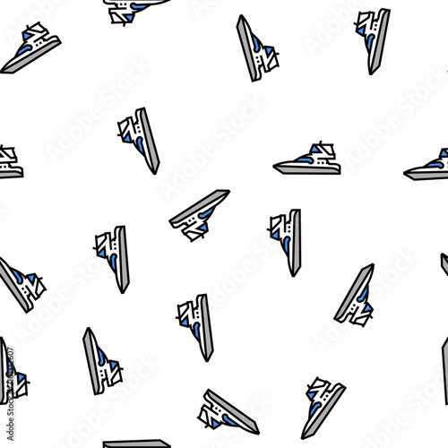 Fotografia sedan bridge boat vector seamless pattern sedan bridge boat sign illustration