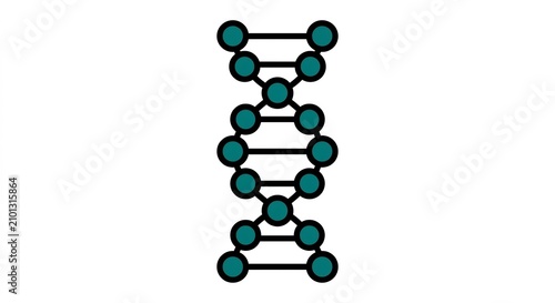 Dna molecule helix icon representing genetic science