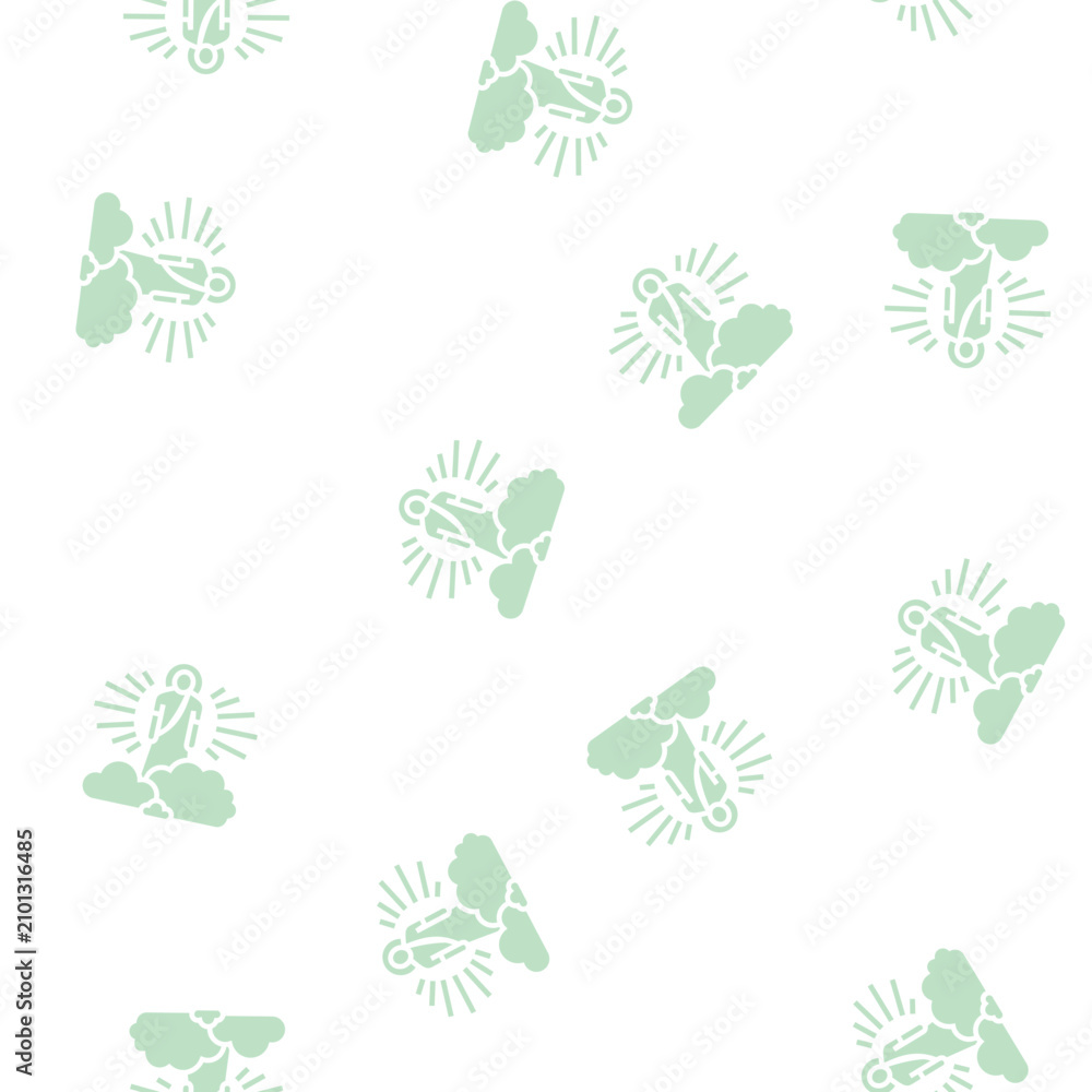 Obraz premium god christianity vector glyph seamless pattern god christianity sign illustration