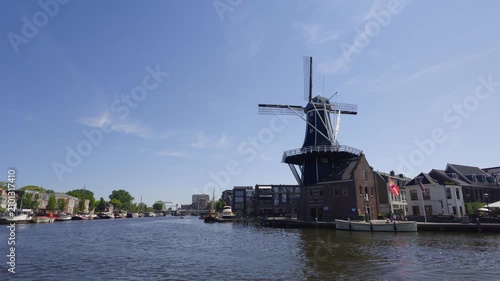 Historic Windmill De Adriaan in Haarlem, Netherlands