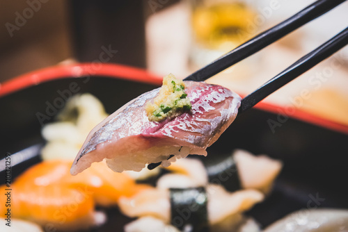 Japan, Tokyo, Tsukiji fish market, sushi
