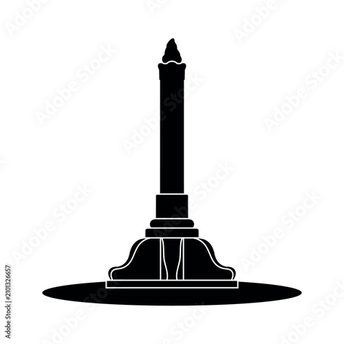 silhouette illustration of tugu muda