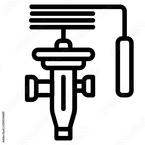 expansion valve icon line logo