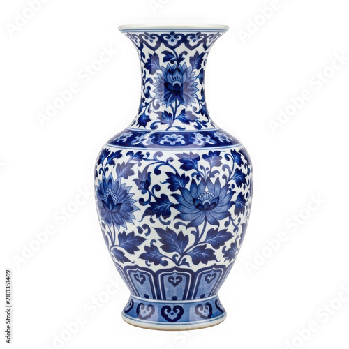 Blue and white chinese porcelain vase