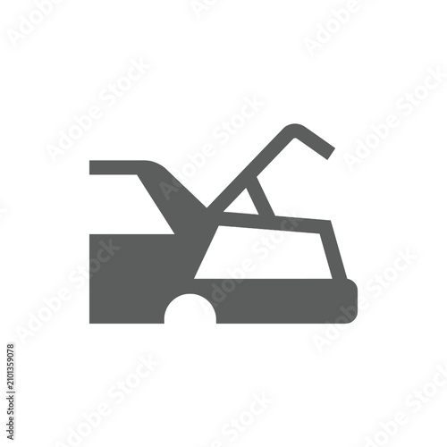 Fotografi Isolated tow truck icon, vehicle recovery, breakdown assistance, emergency servi