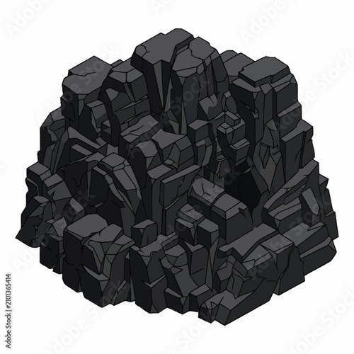 Принти на полотні Black Rock Formation Close Up.