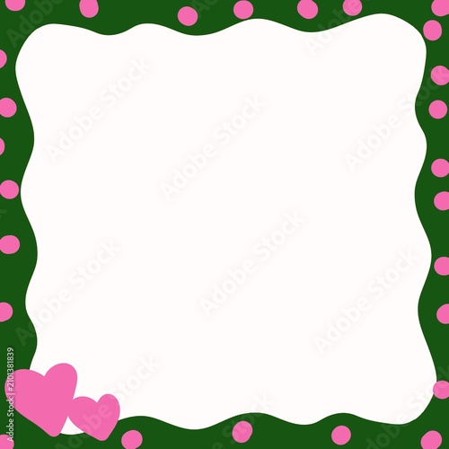 Cute notebook memo template featuring a blank paper frame with a whimsical patterned border. Ideal for journals, reminders, and printable stationery.