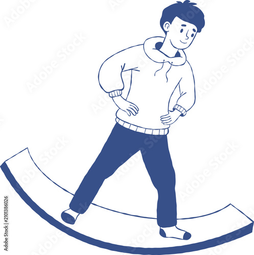 Photography Boy on Wobble Balance Board