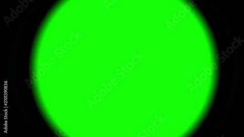 Expanding Green Circle Animation on Black Background, Seamless Loop